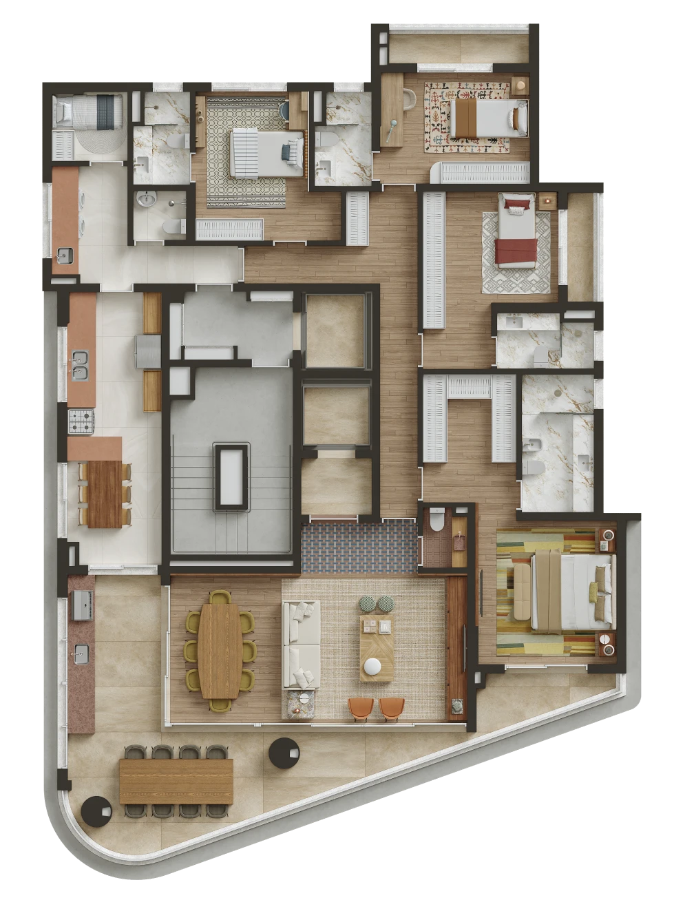 246 m2   |  4 suítes  |  3 vagas